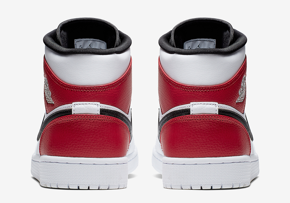 Air Jordan 1 Mid White Red Black 554724 116 1