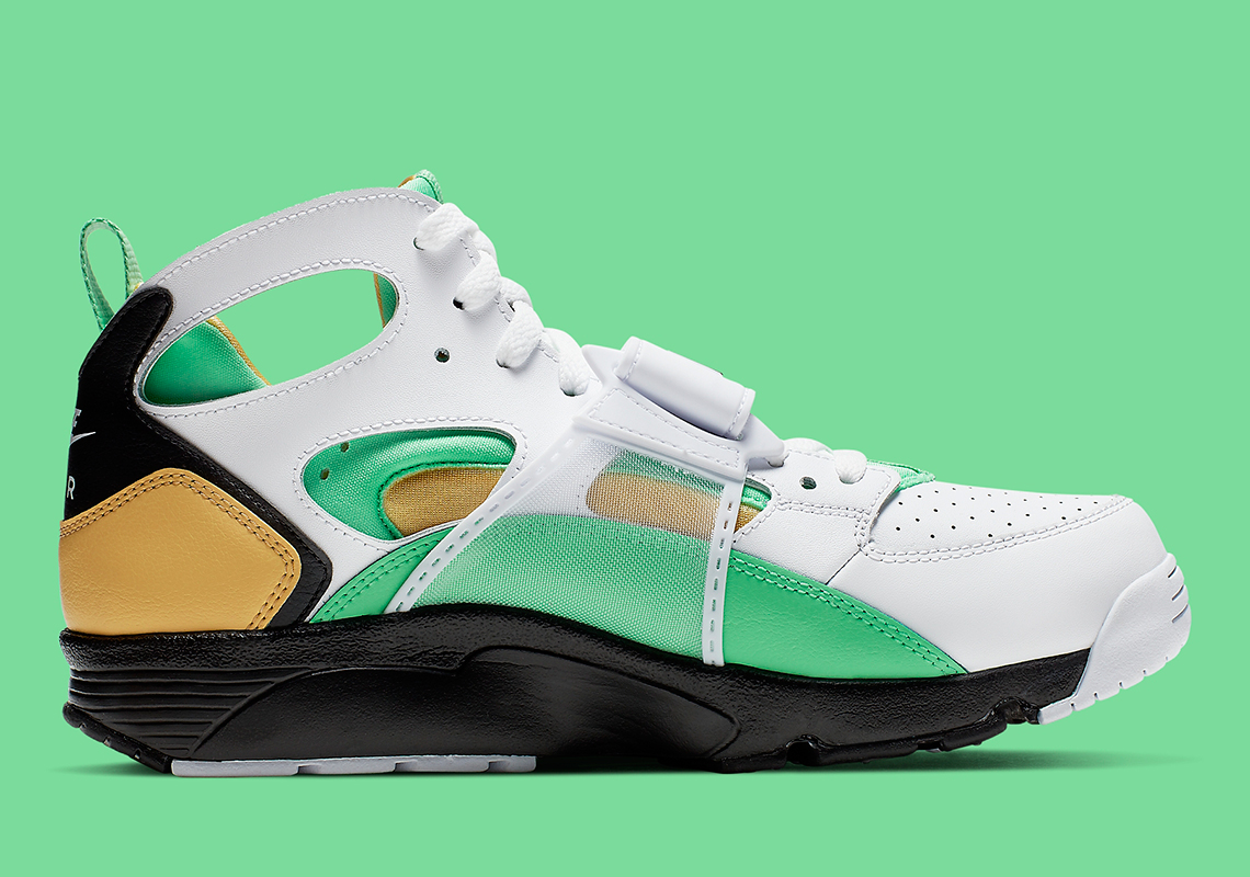 Nike Air Trainer Huarache White Gold Green 679083 108 6