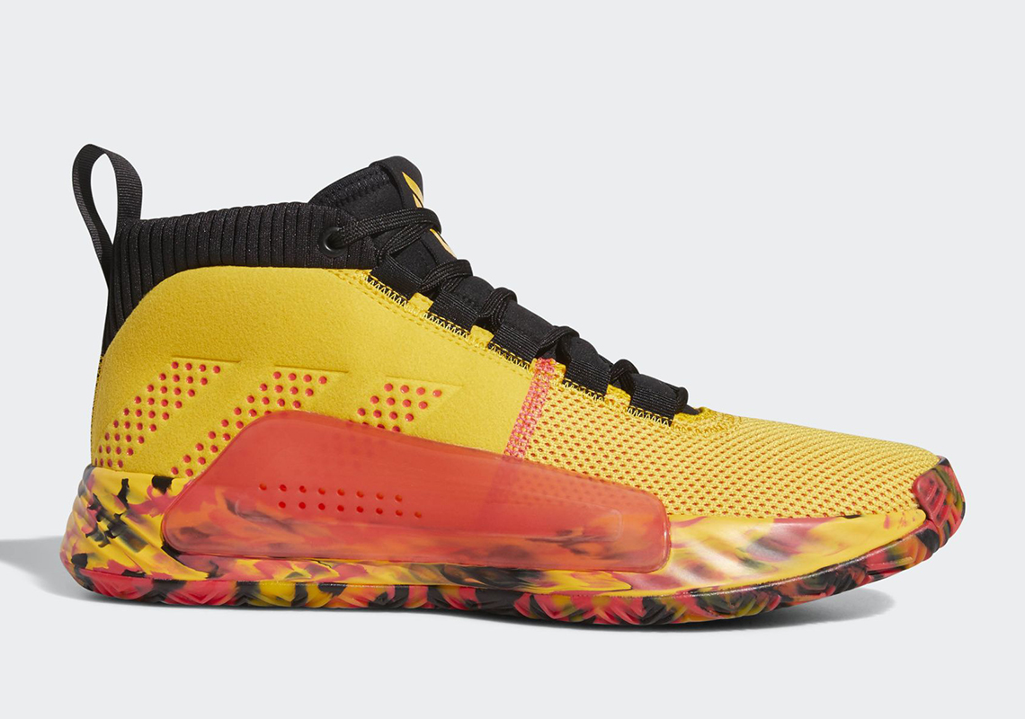 Damian Lillard Has A Wild Yellow And Red adidas Dame 5 Coming Soon