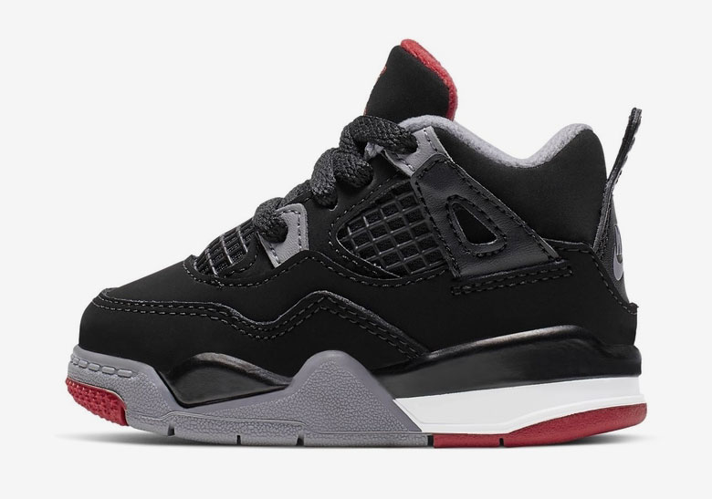 The Air Jordan 4 "Bred" Is Releasing In Toddler Sizes