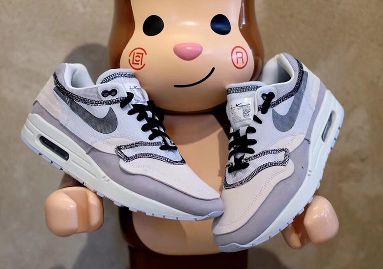 Nike Air Max 1 Inside Out White Black Grey 11