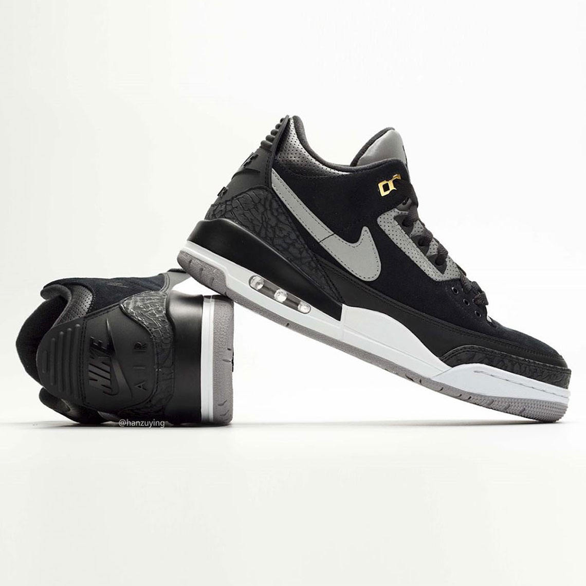 Air Jordan 3 Tinker Ck4348 007 Black Grey Gold 14