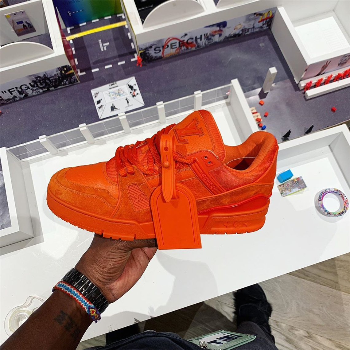 Virgil Abloh Orange Louis Vuitton Sneaker 2