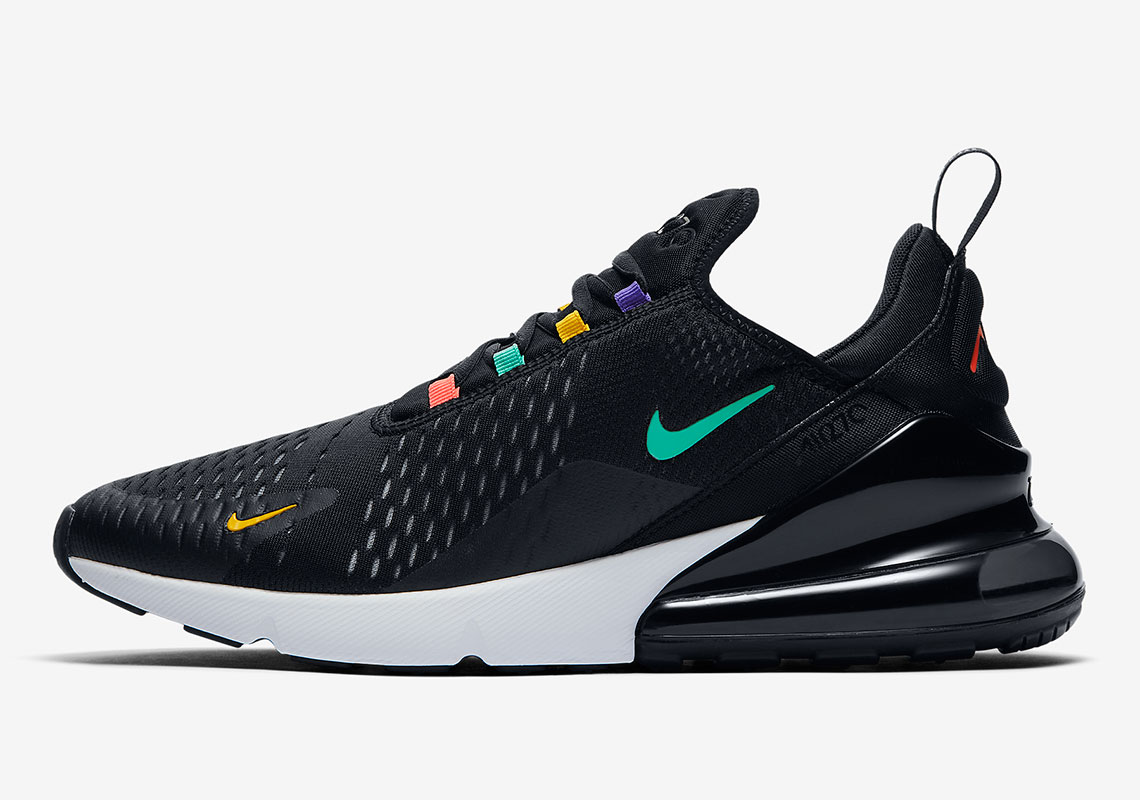 The Nike Air Max 270 Appears With Multi-colored Lace Eyelets