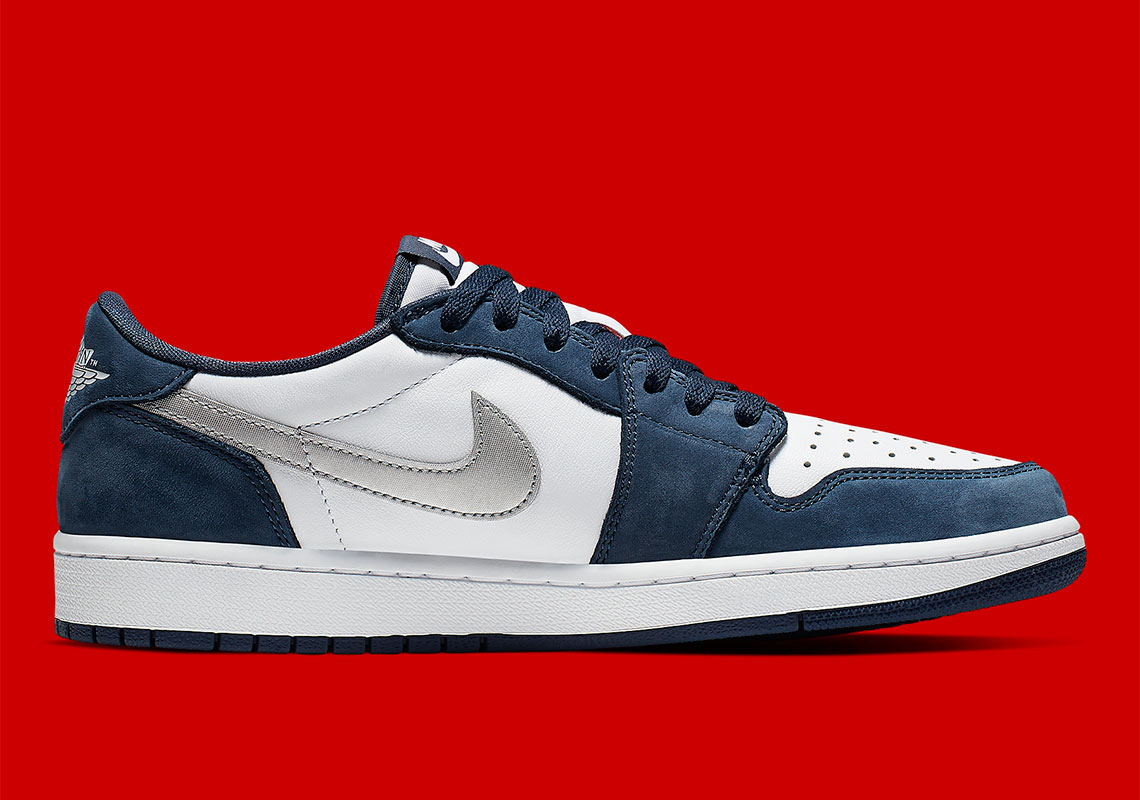 Air Jordan 1 Low Sb Cj7891 400 Navy White Ember Glow 3