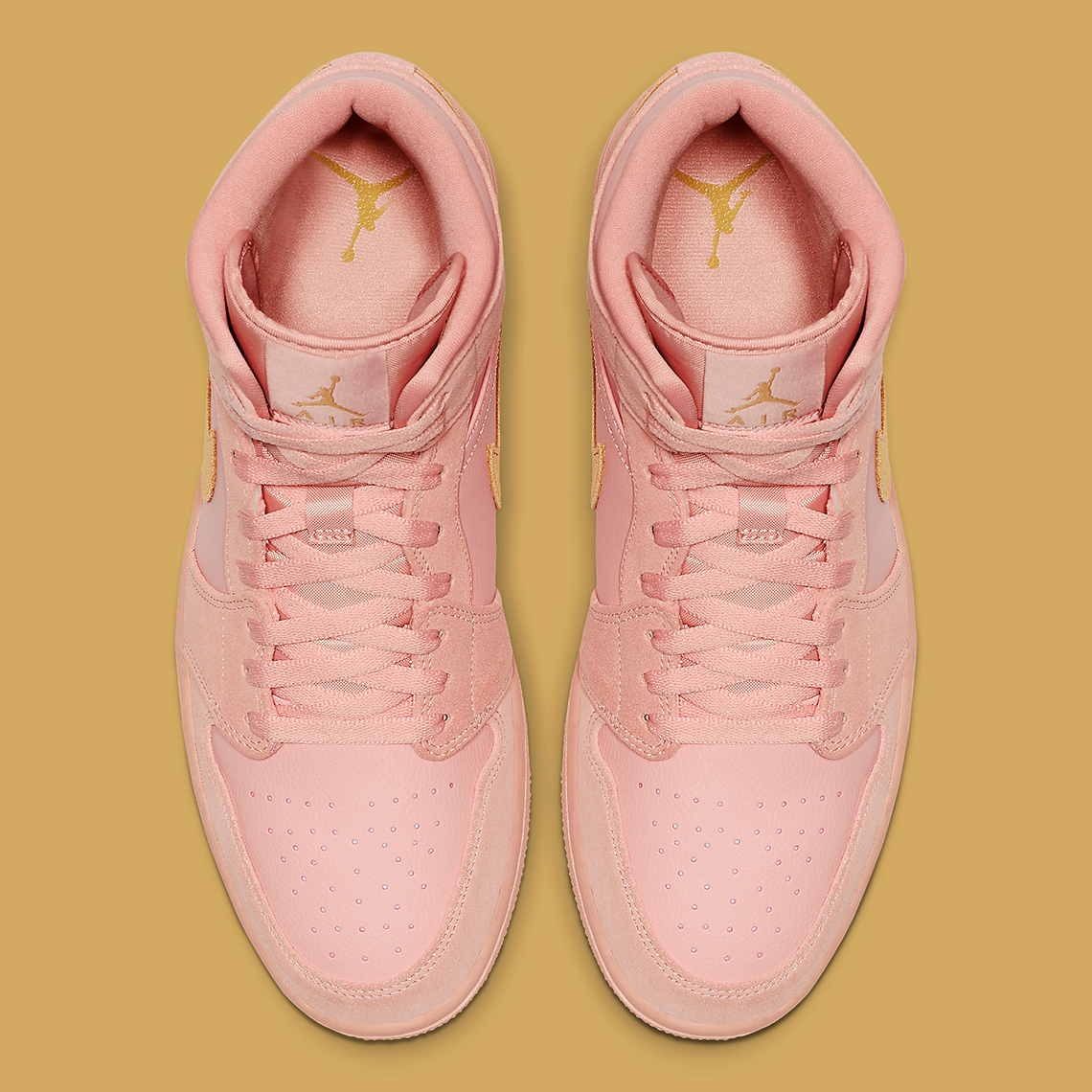 Air Jordan 1 Mid Coral Gold 852542 600 1