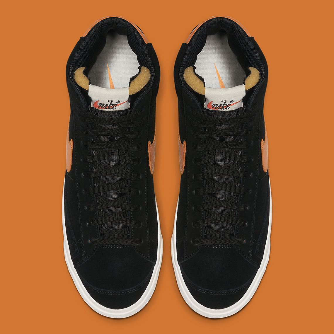 Nike Blazer Mid Vintage Black Orange Cj9693 001 1