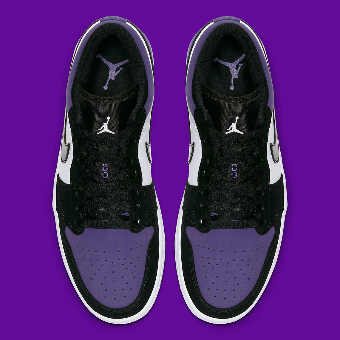 Air Jordan 1 Low Retro Black Court Purple 553558 125 5