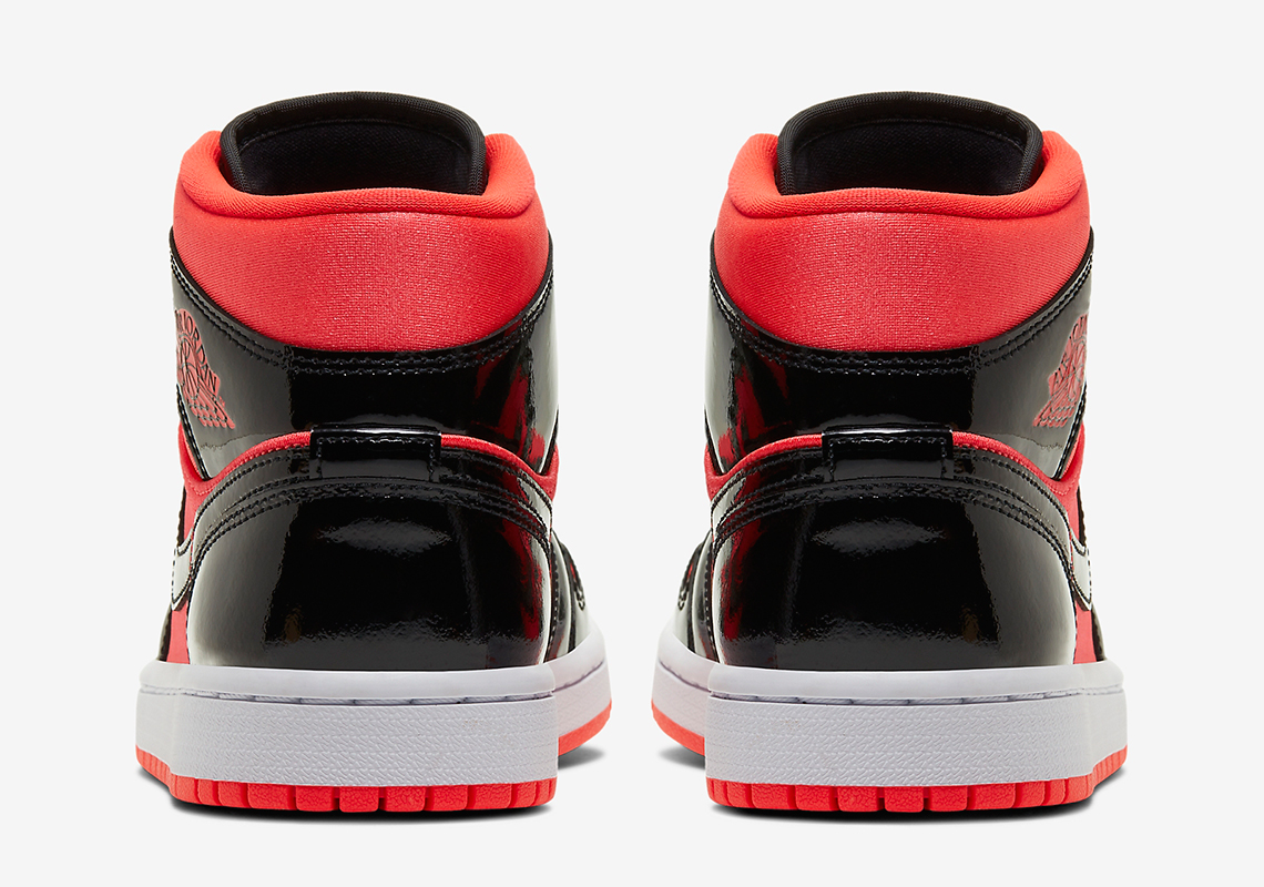 Air Jordan 1 Mid Womens Bq6472 600 Black Hot Punch 3
