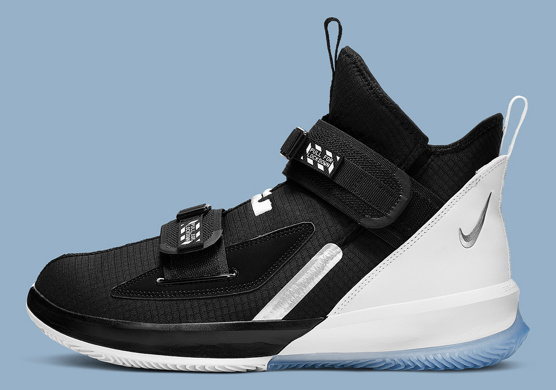 Nike Lebron Soldier 13 Black White Chrome Ar4225 001 1