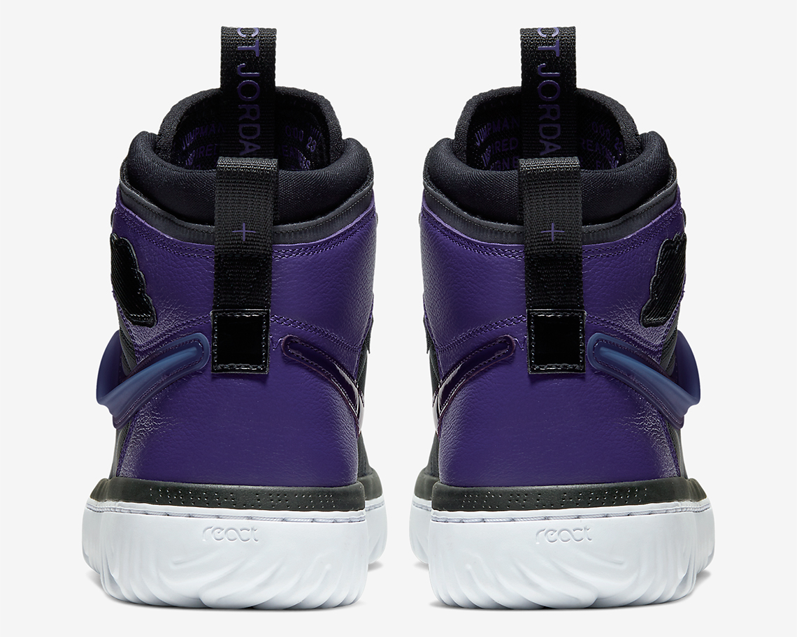 Air Jordan 1 React Black Purple Ar5321 005 6