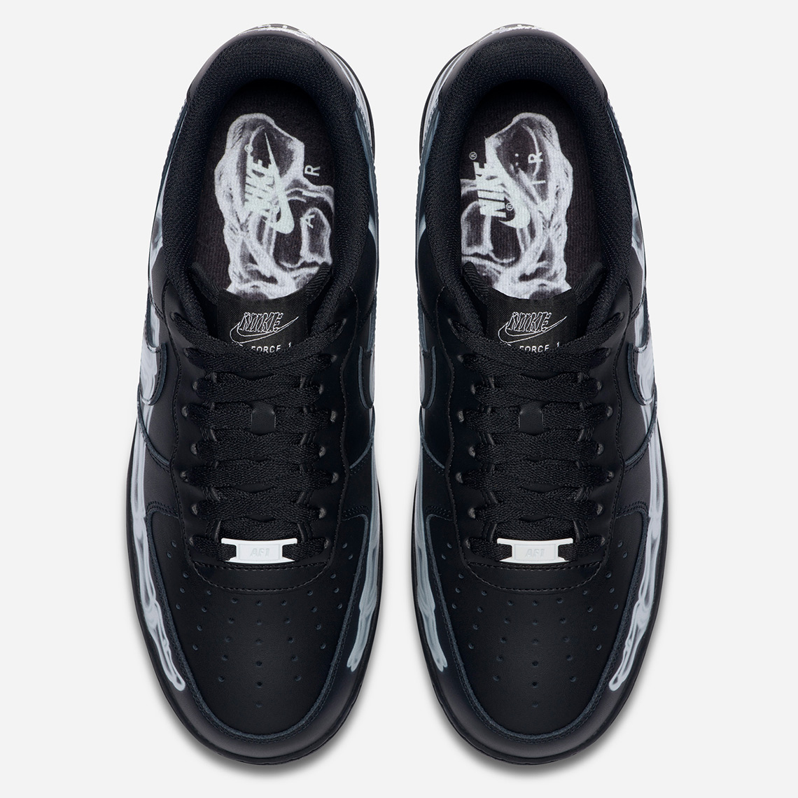 Nike Air Force 1 Skeleton Halloween Black Bq7541 001 4