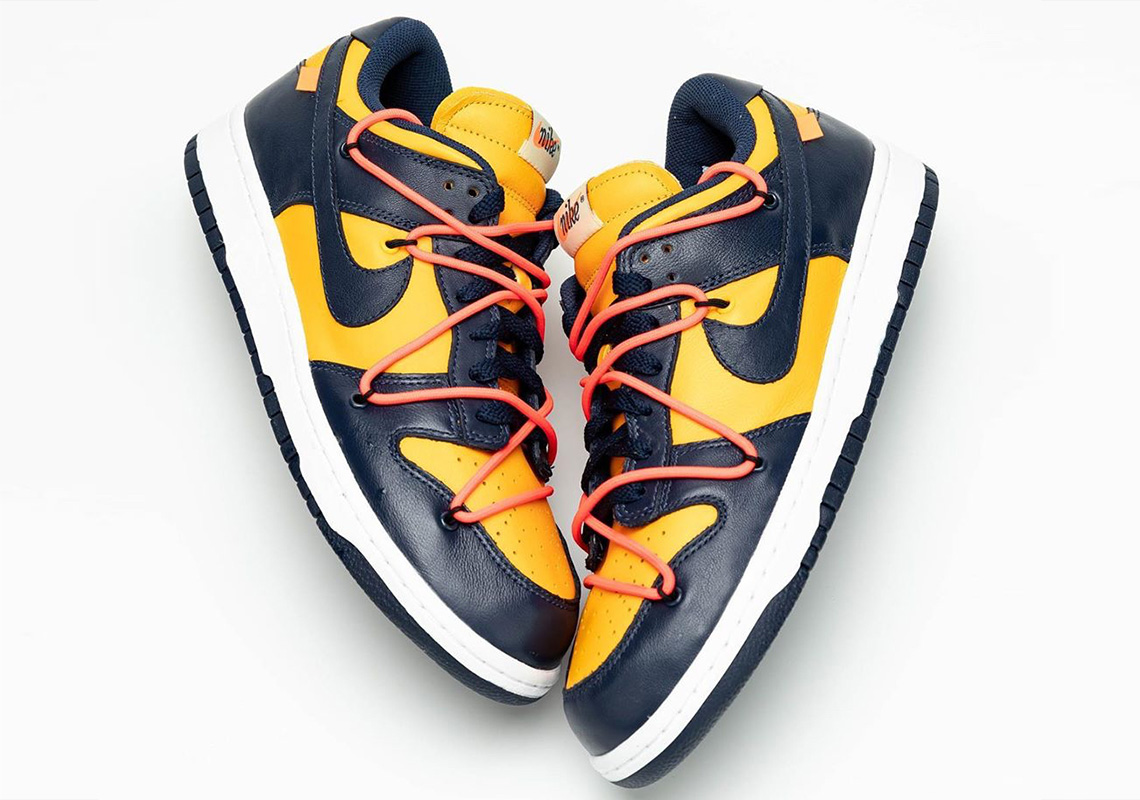 Virgil Abloh's Off-White x Nike Dunk Low Revealed In Michigan Colors