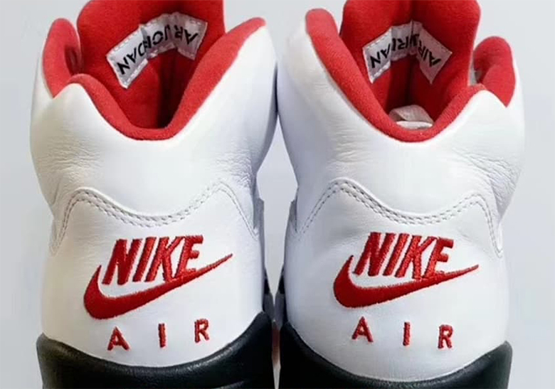First Look At The Air Jordan 5 "Fire Red" With Nike Air