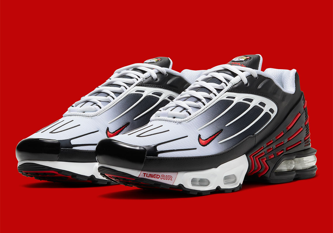 Nike Air Max Plus 3 Black White Red Cd7005 004 4