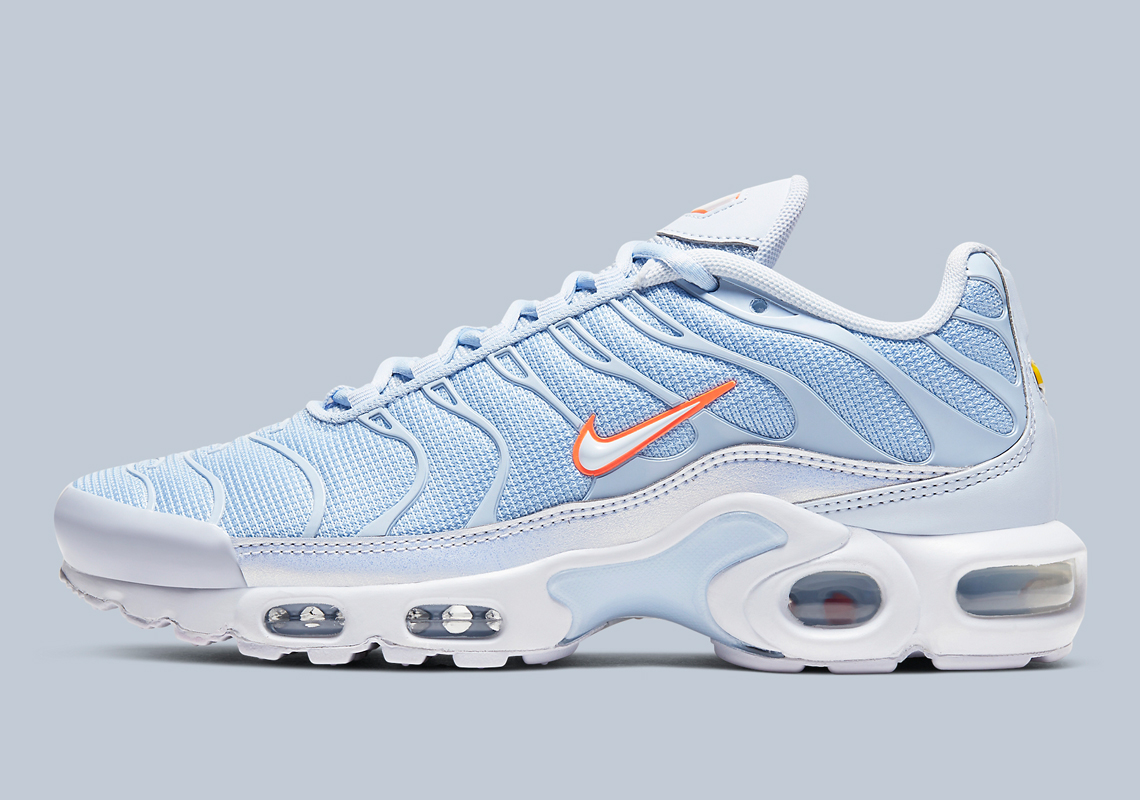 The Nike Air Max Plus Gets An Icy Blue And Orange Colorway