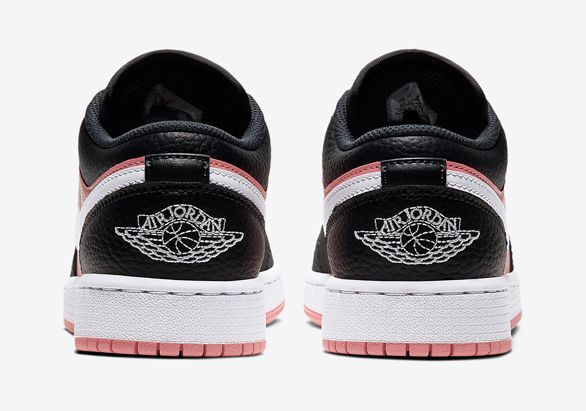 Air Jordan 1 Low Gs Pink Quartz Black 554723 016 1