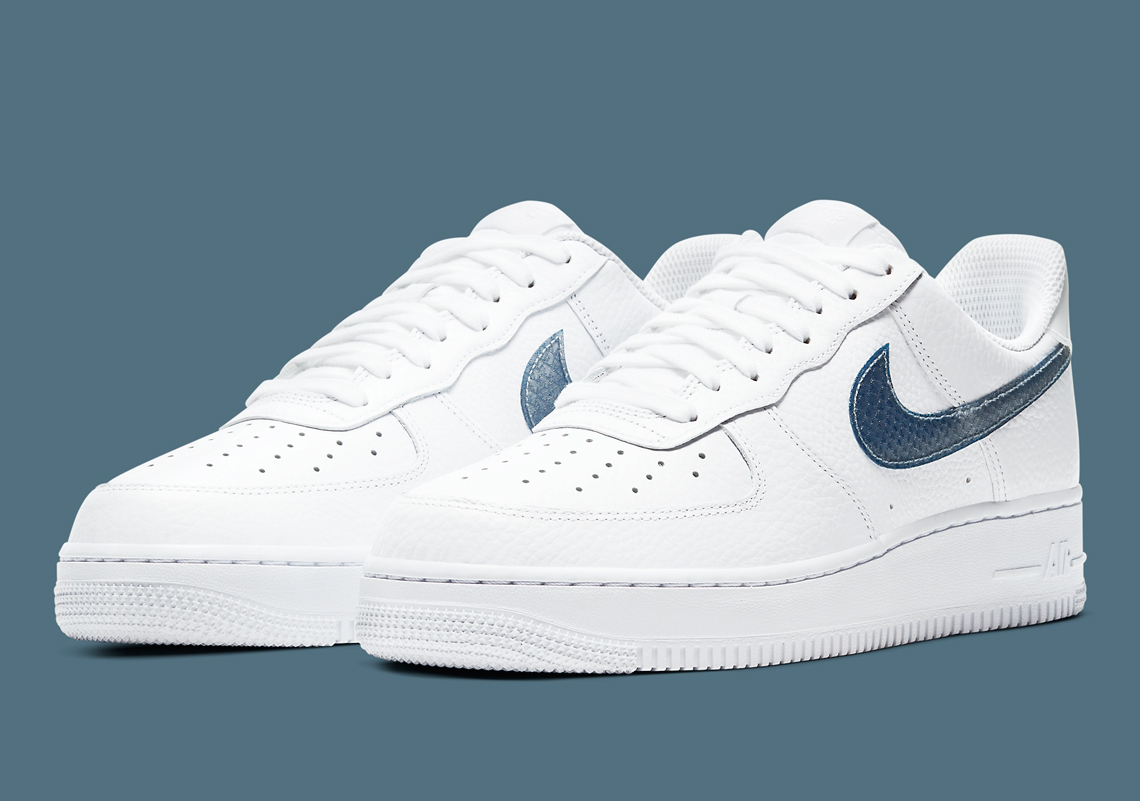 The Nike Air Force 1 Low "Snakeskin" Appears In Thunderstorm Blue