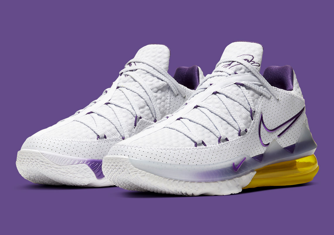 Nike Lebron 17 Low Lakers Home Cd5007 102 3 1