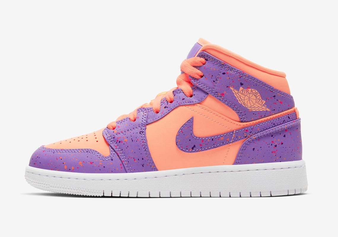 The Air Jordan 1 Mid For Girls Arrives In "Atomic Pulse" Speckling