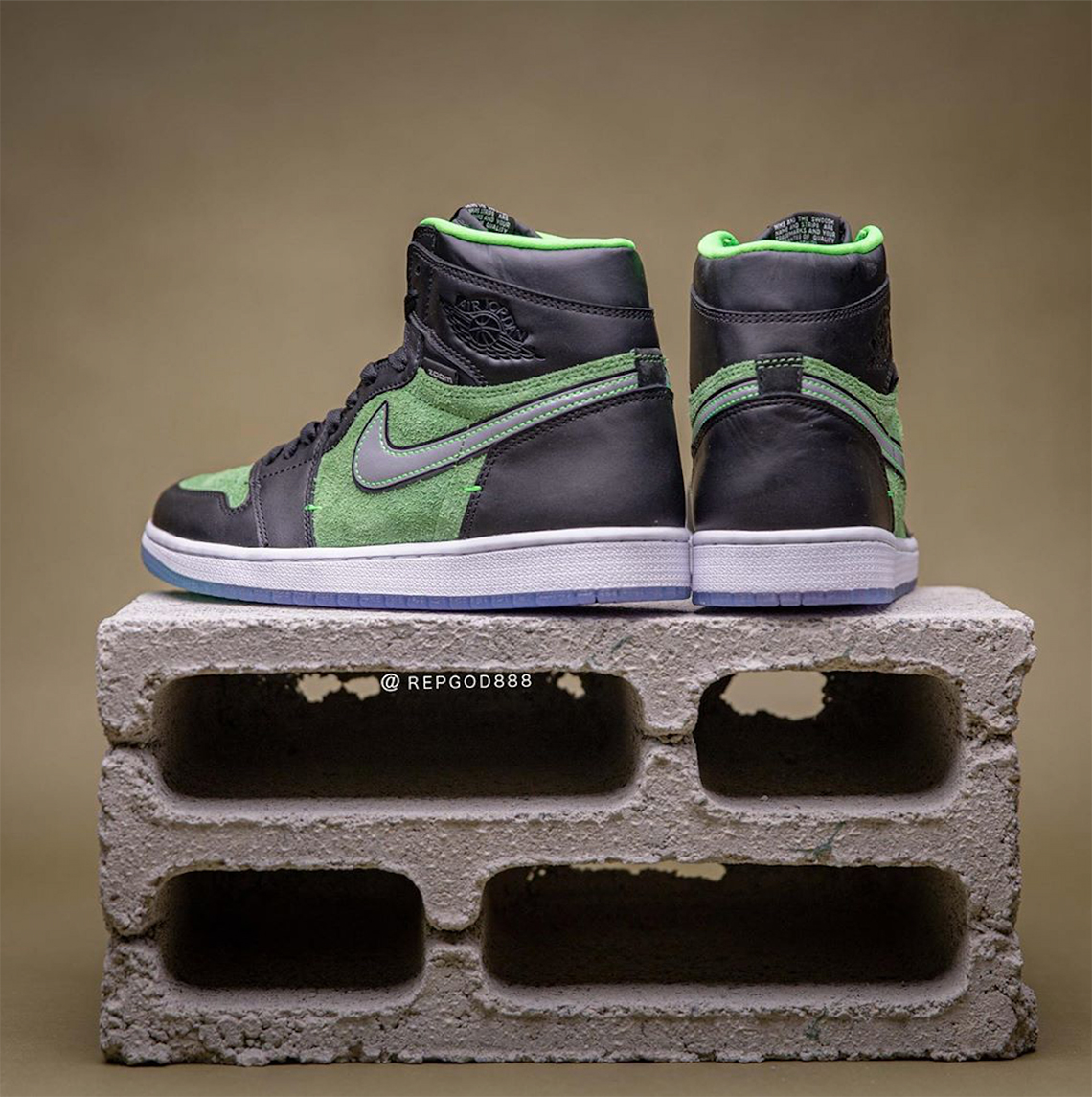 Air Jordan 1 Zoom Black Green Ck6637 002 6