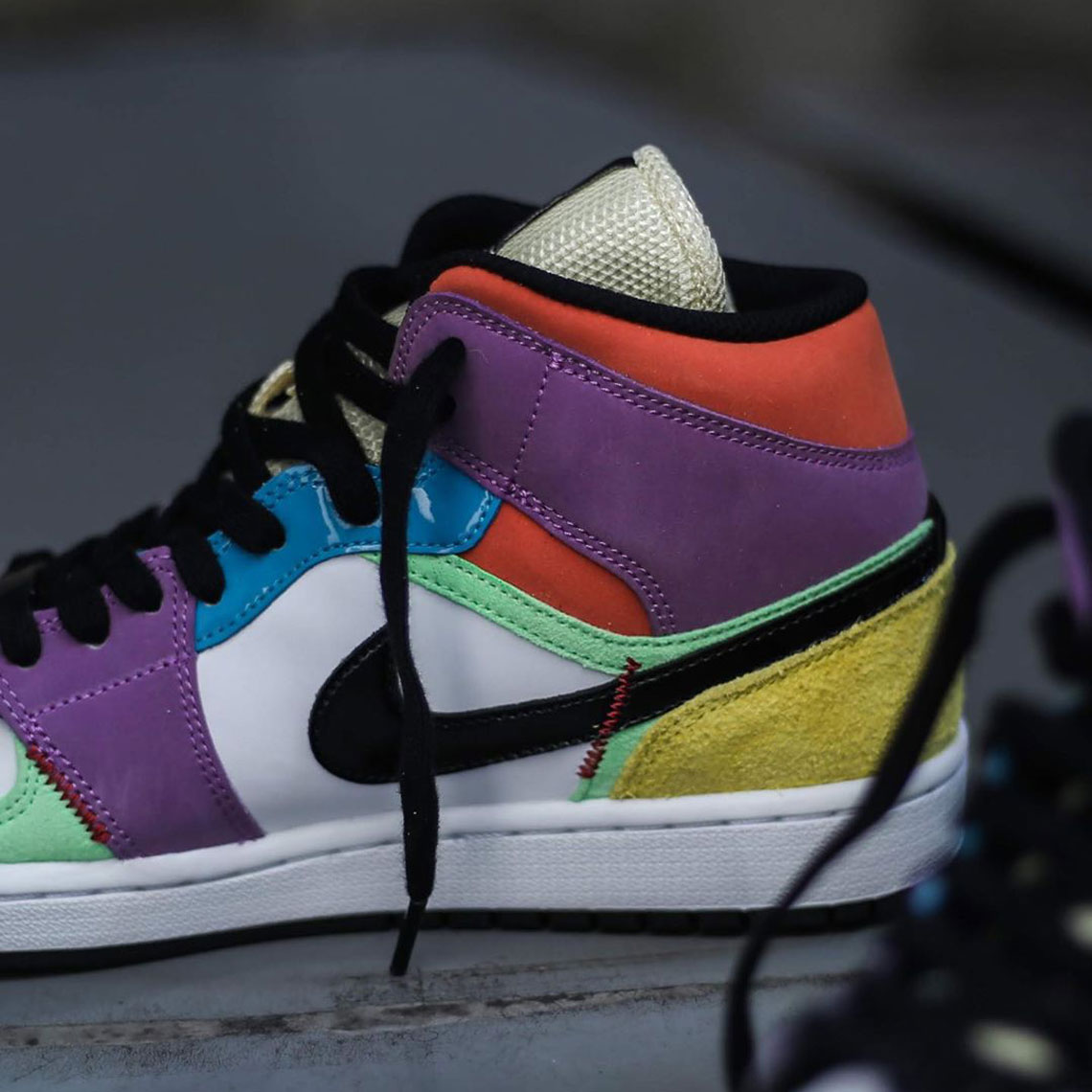 Air Jordan 1 Mid Wmns Multicolor Cw1140 100 2