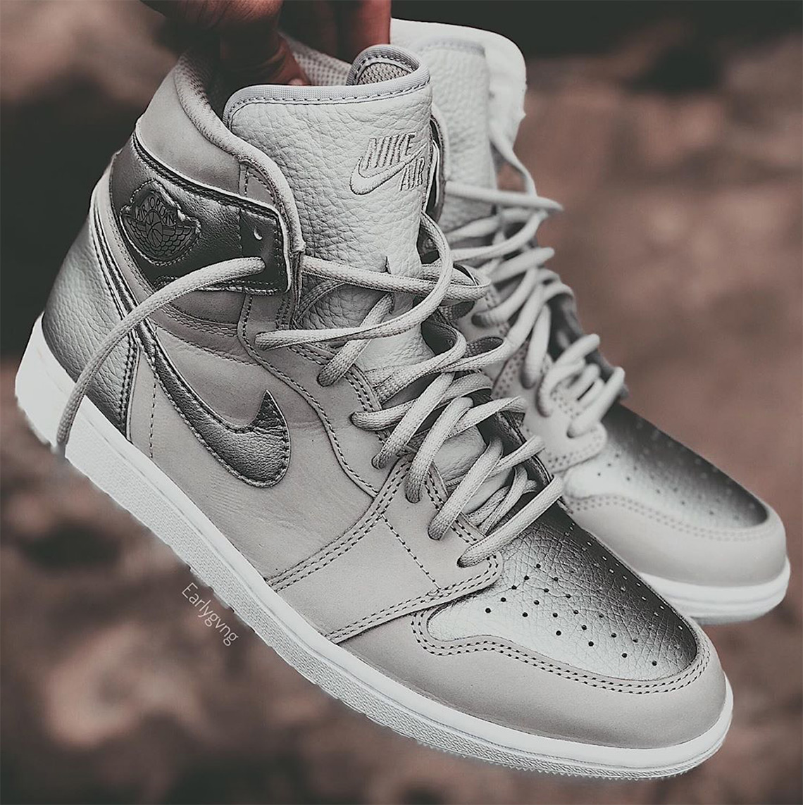 Air Jordan 1 Neutral Grey Metallic Silver White Japan 555088 029 4