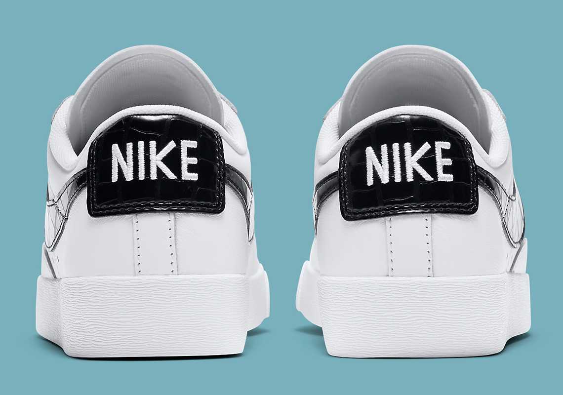 Nike Blazer Low White Black Croc Bq0033 100 2