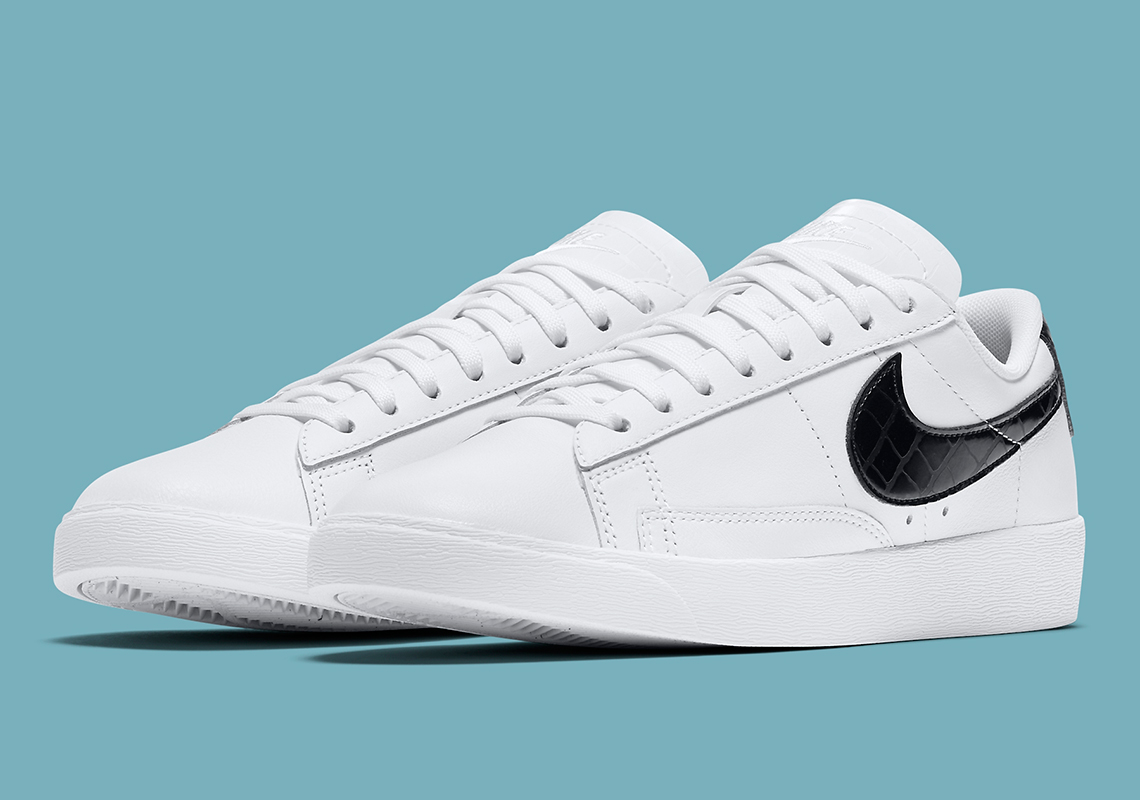 Nike Blazer Low White Black Croc Bq0033 100 6