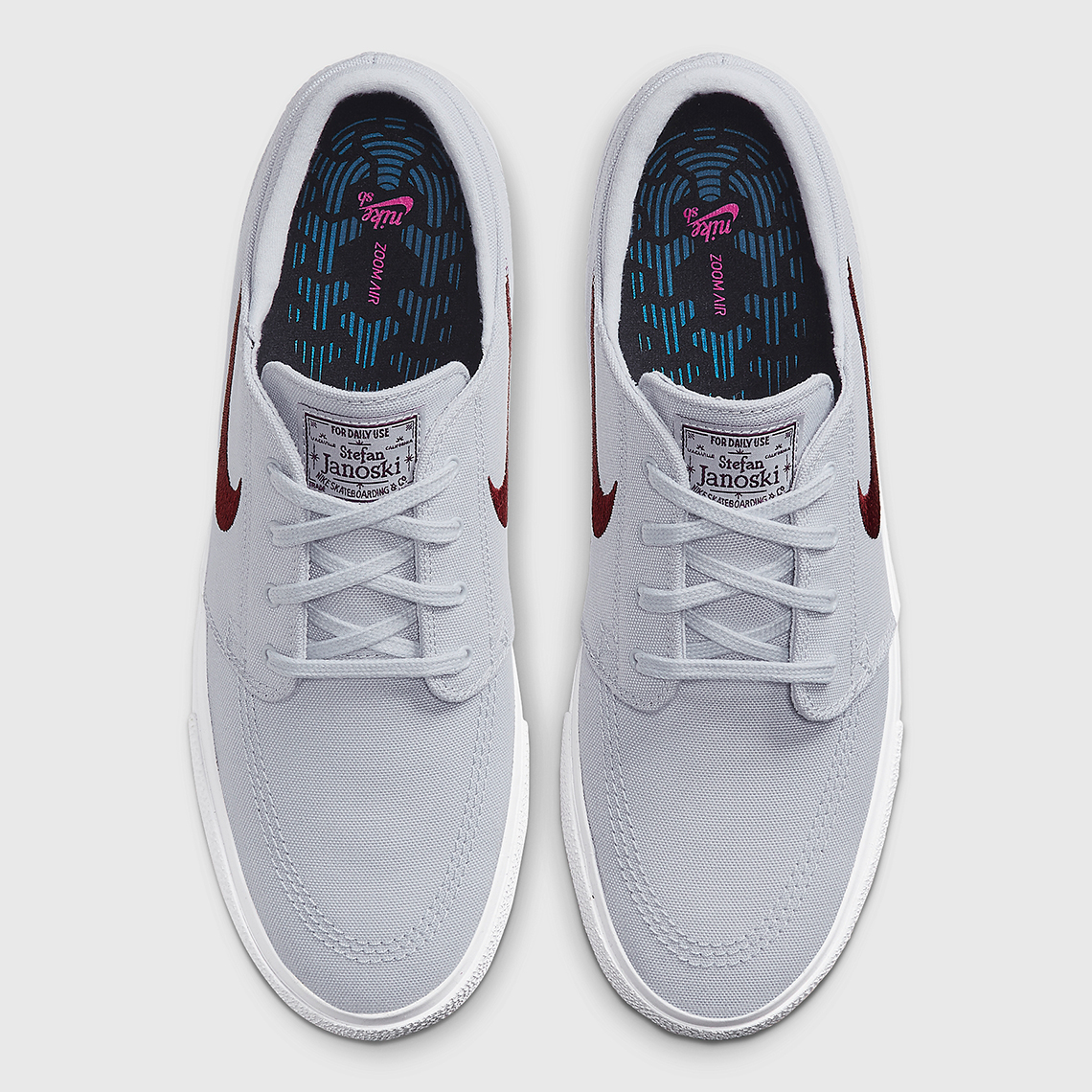 Nike Sb Stefan Janoski Grey Maroon Ar7718 009 4