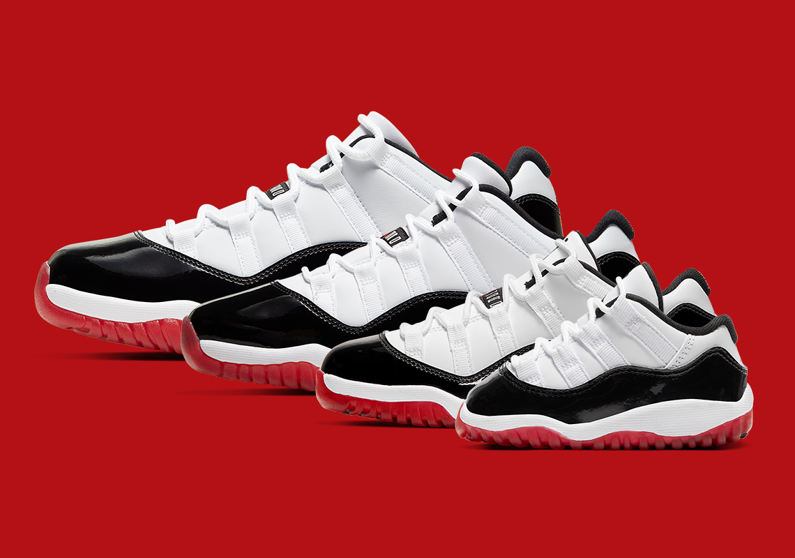The Air Jordan 11 Low “Concord Bred” Is Releasing In Full Family Sizes