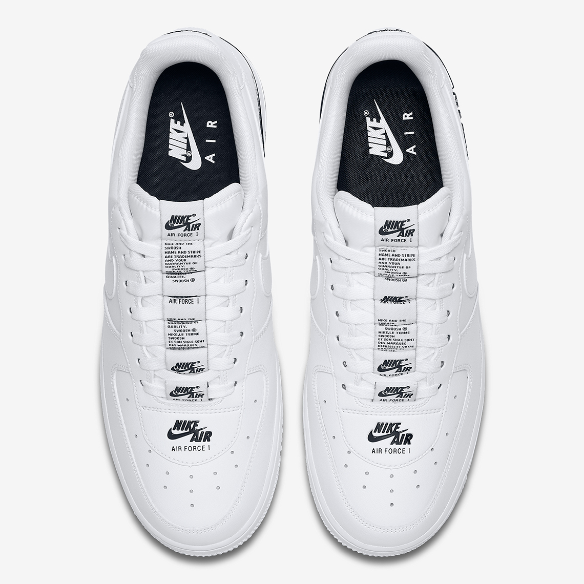 Nike Air Force 1 White Black Added Air Cj1379 100 5