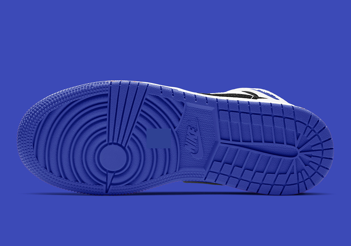 Air Jordan 1 Mid Kids Blue Black Bq6931 102 1