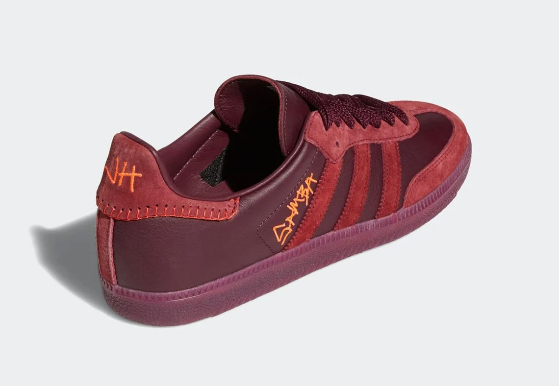 Jonah Hill Adidas Samba Burgundy Fw7456 2