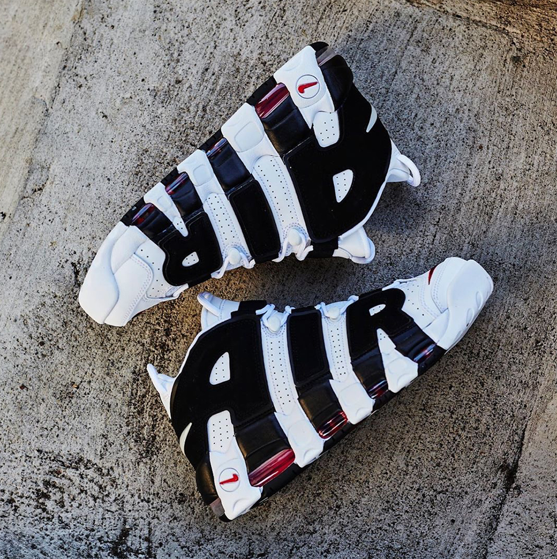 Nike Air More Uptempo White Black Red 414962 105 2