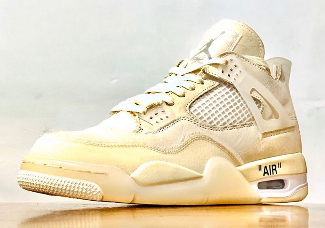 The Off-White x Air Jordan 4 “Sail” Release Date Is Revealed
