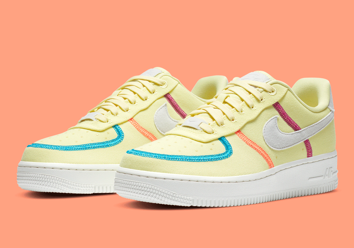 Nike Brings Back The "Inside Out" Look To This Womens' Air Force 1 Low "Life Lime"