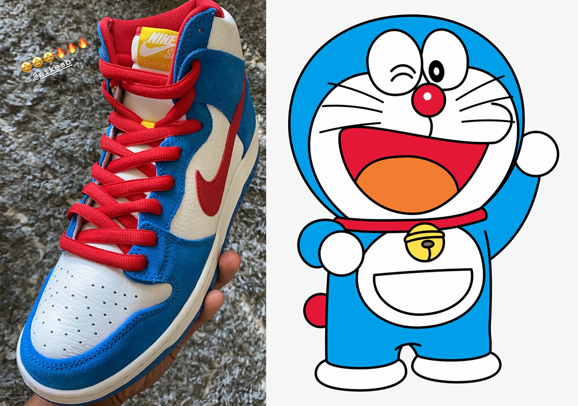 Kevin Perez Teases Early Glimpse At Doraemon-Inspired Nike SB Dunk High