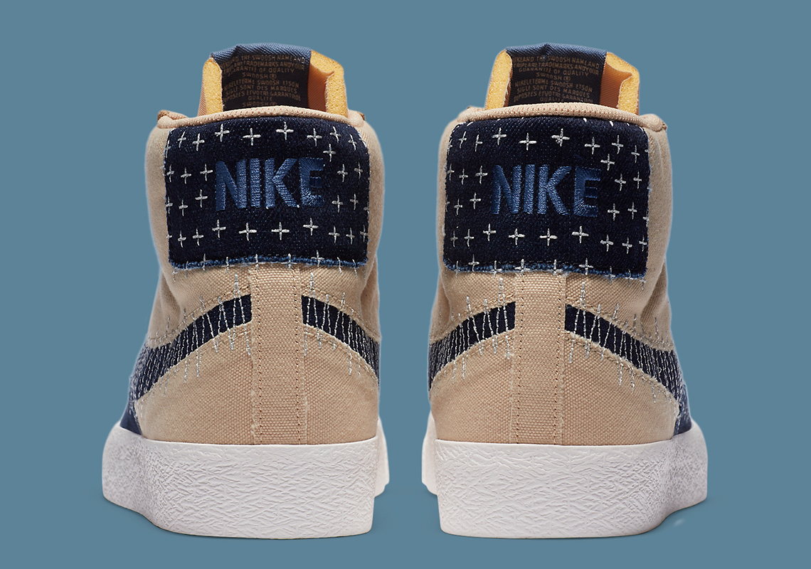 Nike Sb Blazer Mid Sesame Denim Ct0715 200 2