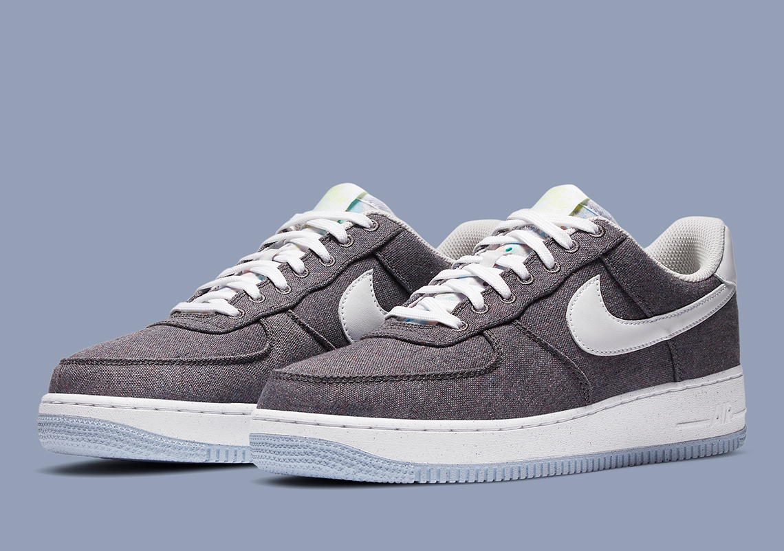 Recycled Fabrics Dress Up The Nike Air Force 1 "Iron Grey"