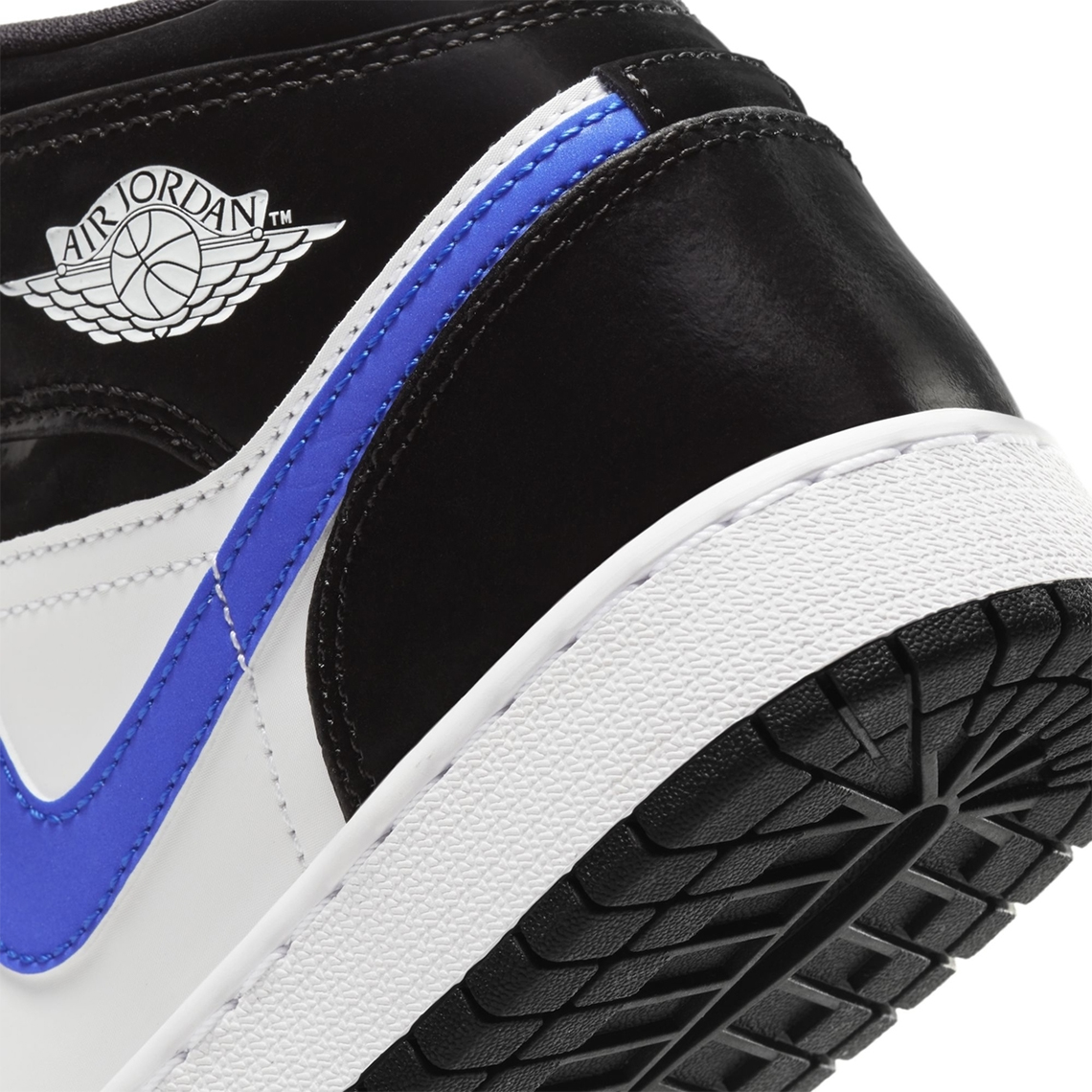 Air Jordan 1 Mid Black White Blue 1
