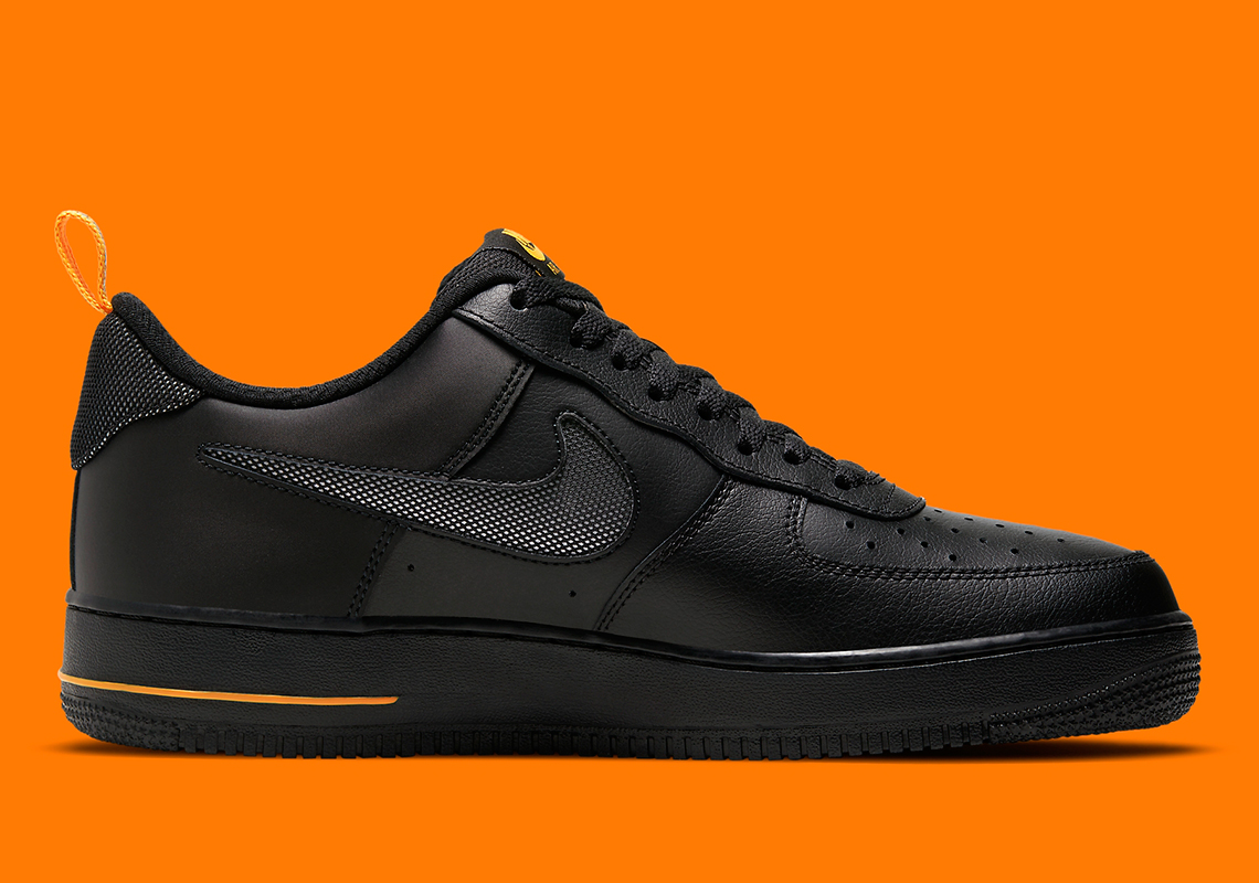 Nike Air Force 1 Low Black Orange Dc1429 002 4