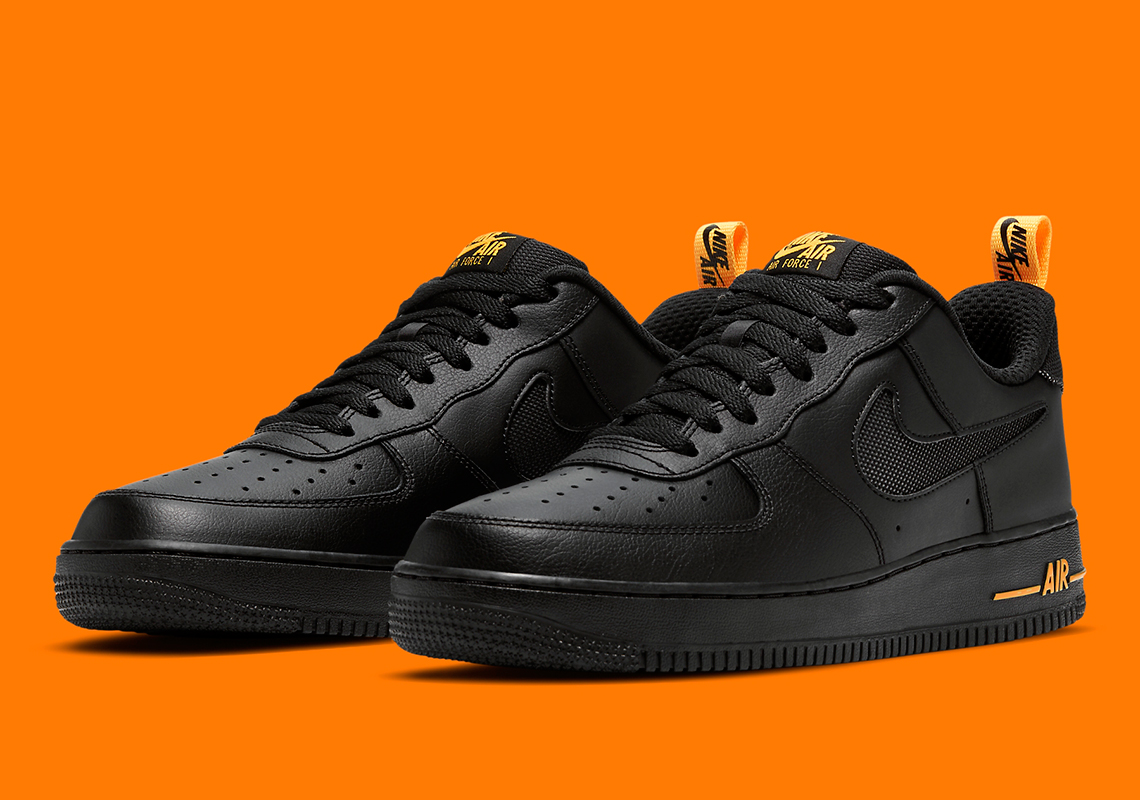 Nike Air Force 1 Low Black Orange Dc1429 002 7