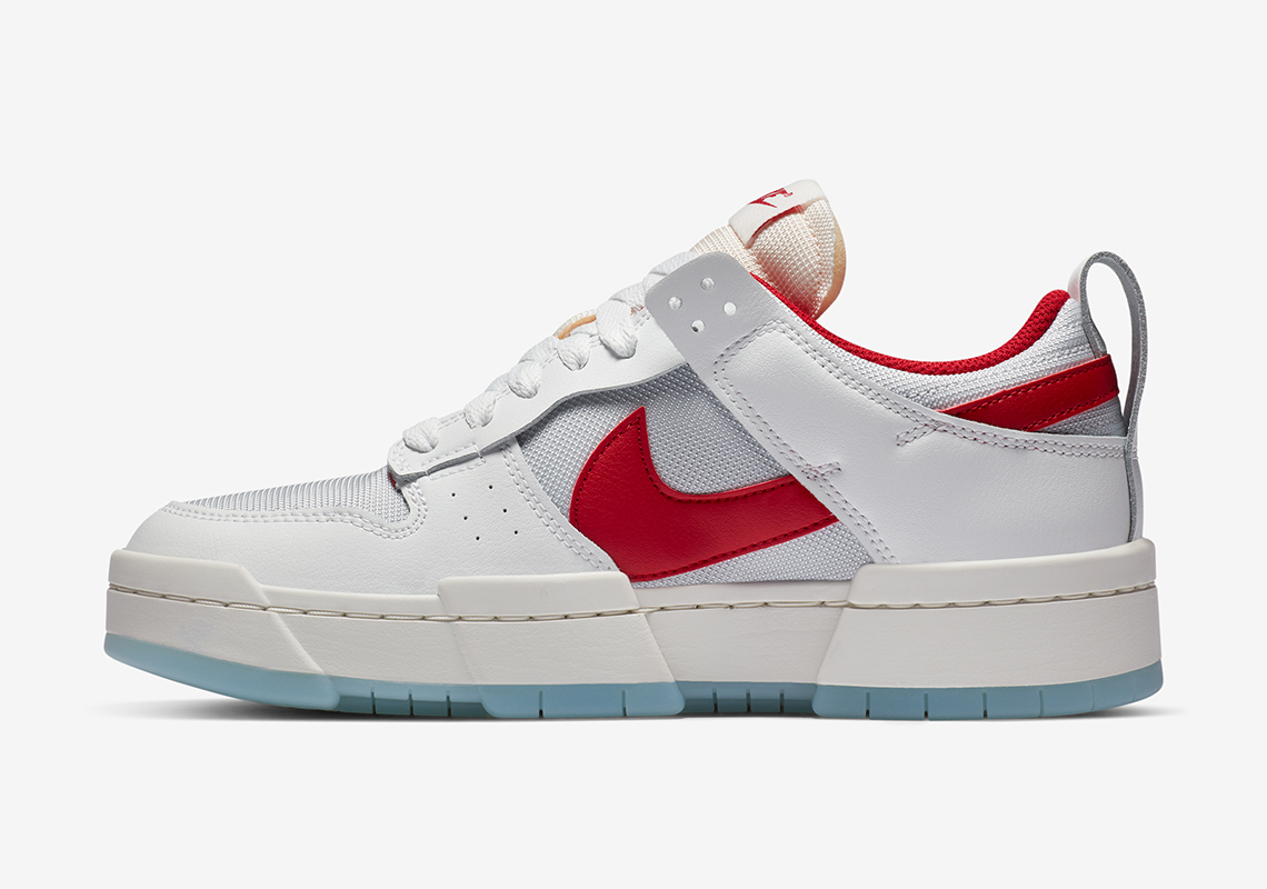 Nike Dunk Low Disrupt Womens White Red 4