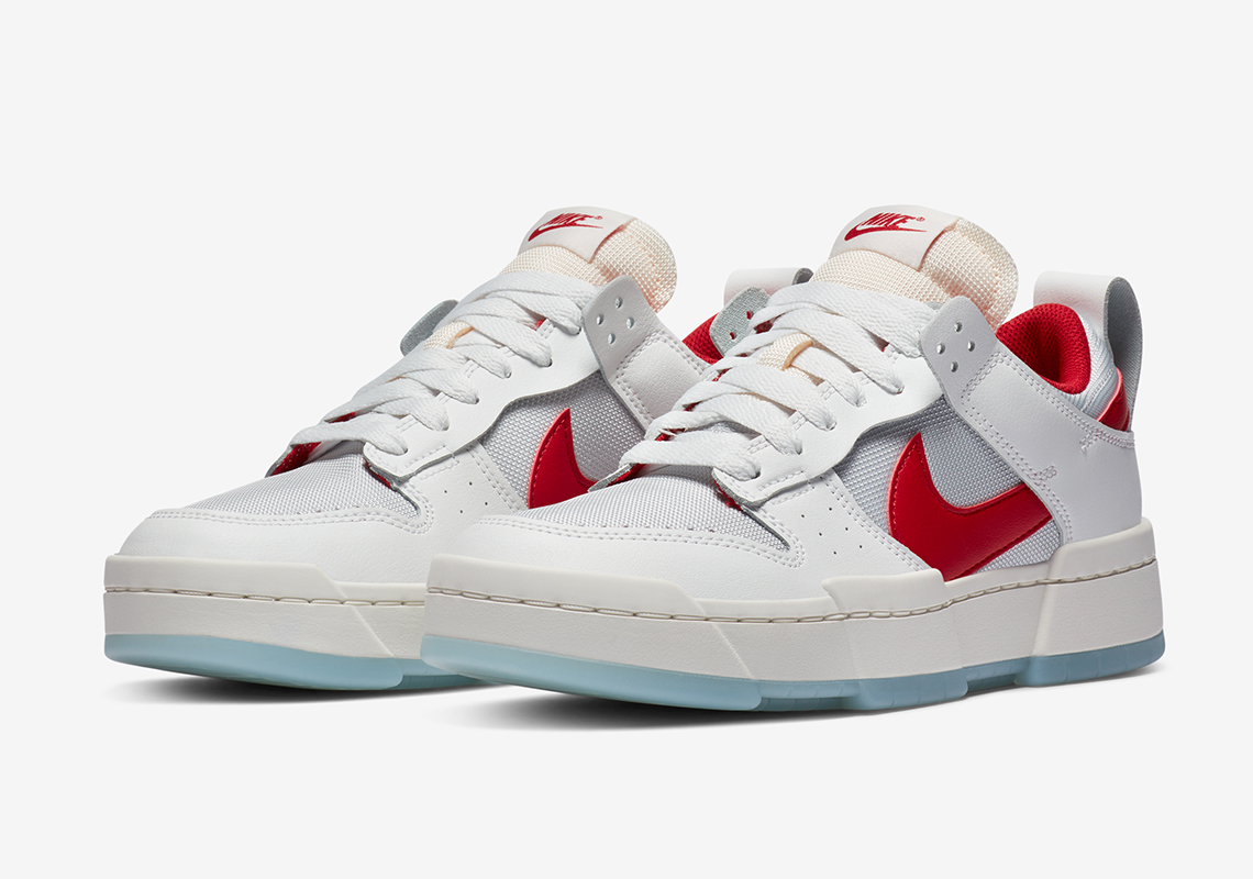 Nike Dunk Low Disrupt Womens White Red 9