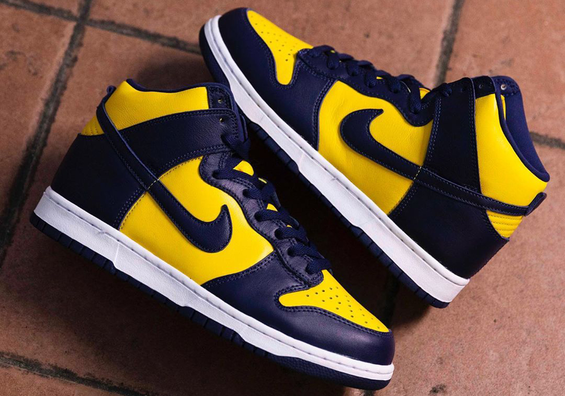 The Nike Dunk High SP "Michigan" Releases Tomorrow