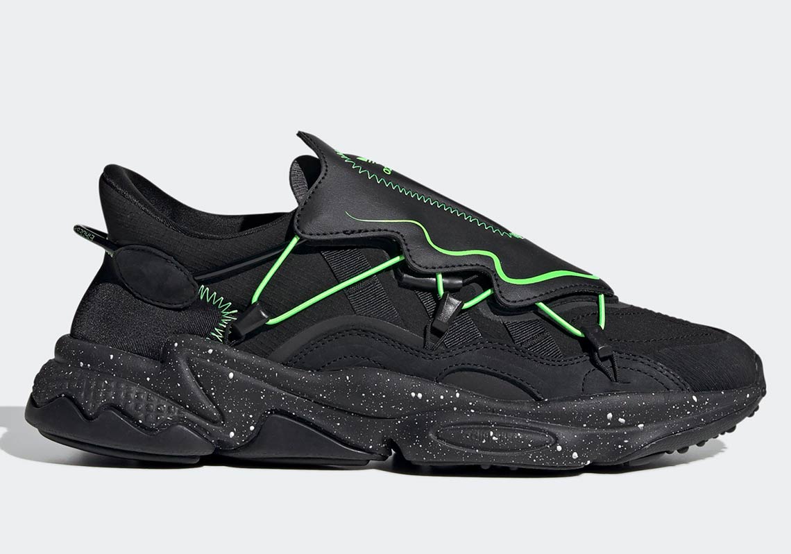 Adidas Ozweego Black Green Fz1955 6