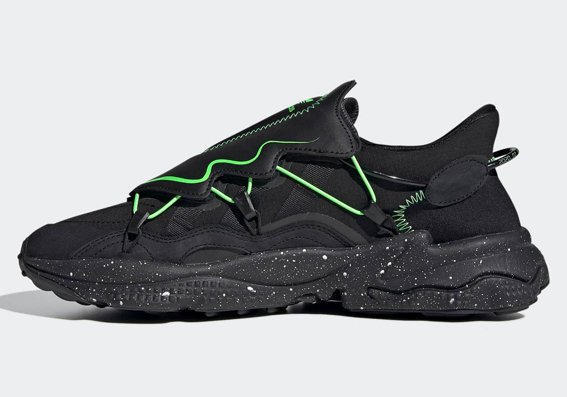 Adidas Ozweego Black Green Fz1955 8