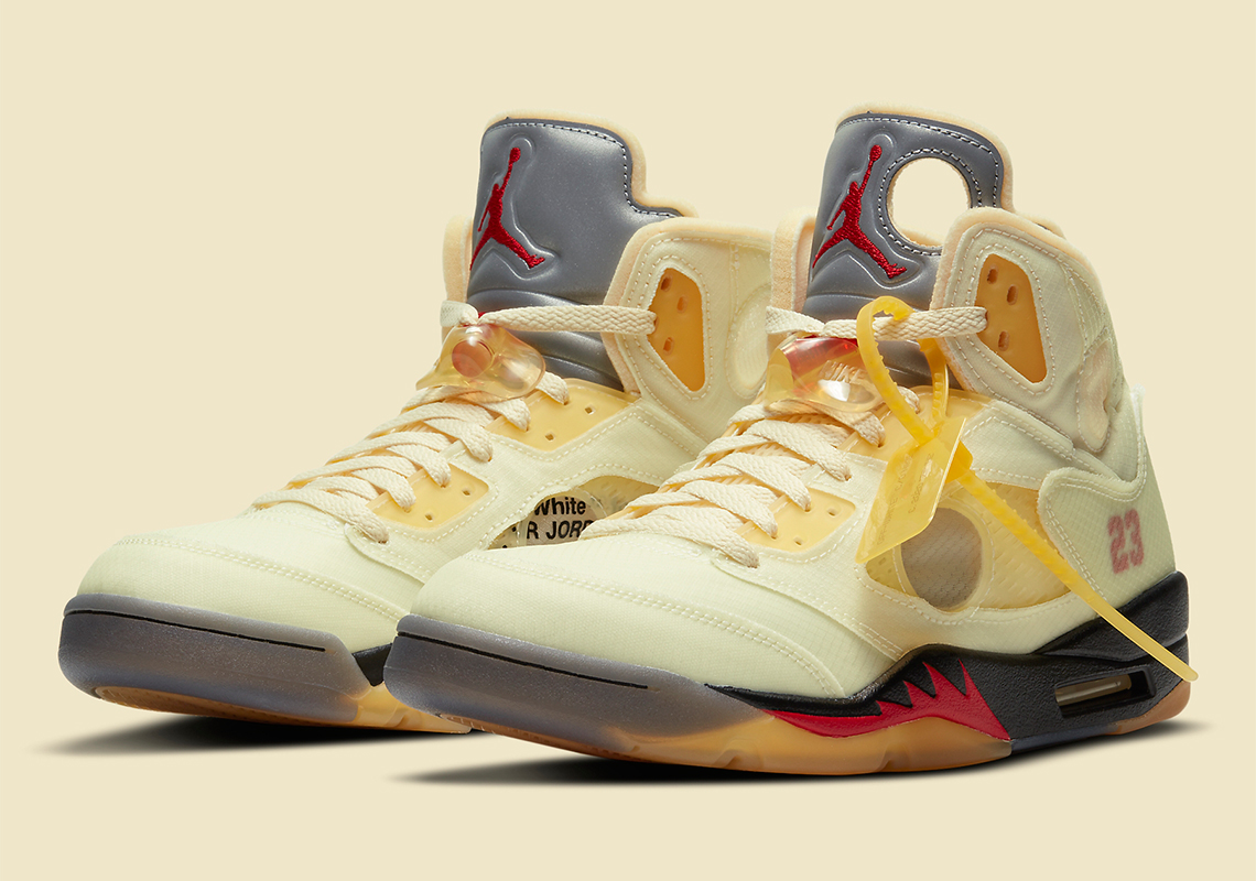 Where To Buy The Off-White x Air Jordan 5 “Fire Red”