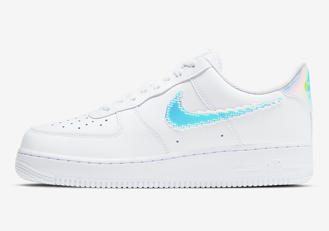 Nike Adds Removable Swoosh Logos To This Iridescent Air Force 1